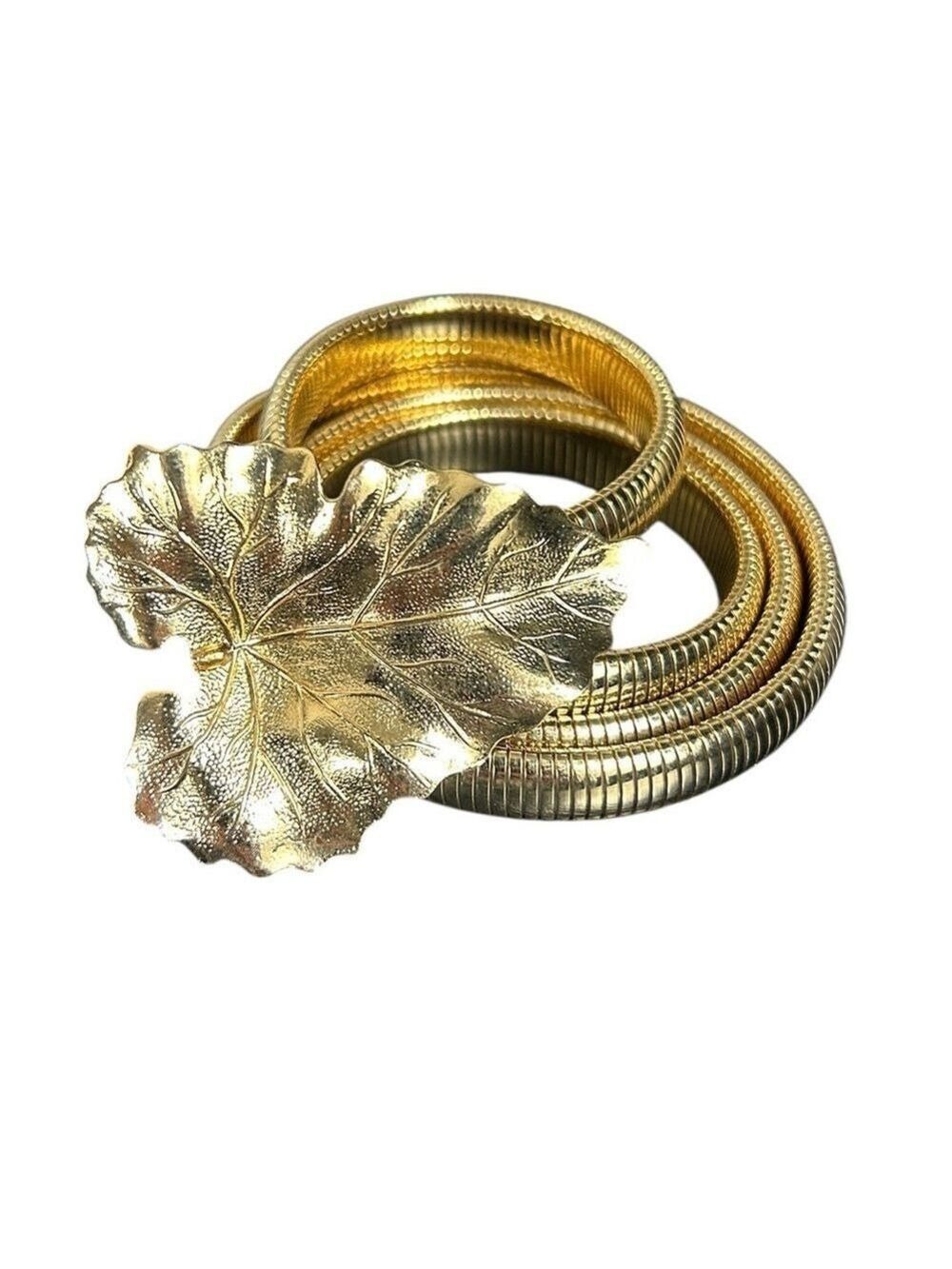 Vintage Gold Leaf Snake Belt Size S/M